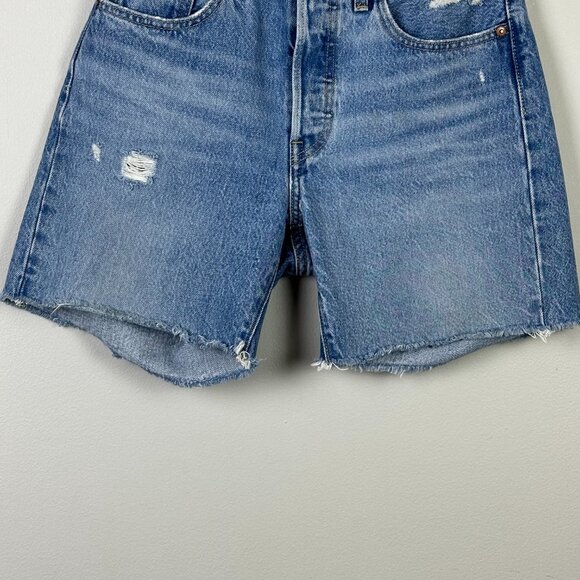 Levi's 501 Premium Denim Mid Thigh Luxor Street Shorts - Picture 6 of 14